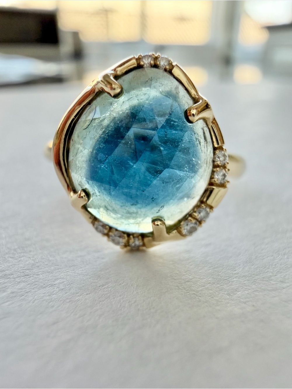 Sirciam Cosmic Light Tourmaline Ring Stone 75 14k Yellow Gold Size 6.25